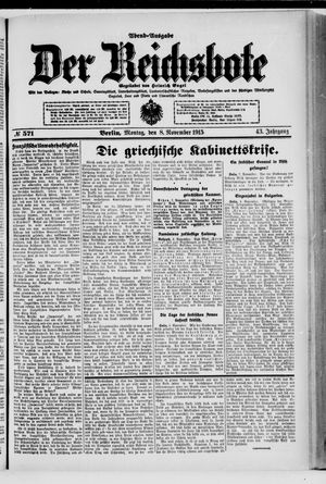 Der Reichsbote vom 08.11.1915