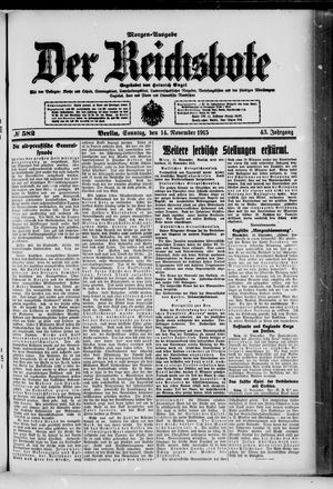Der Reichsbote vom 14.11.1915