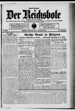 Der Reichsbote vom 01.12.1915