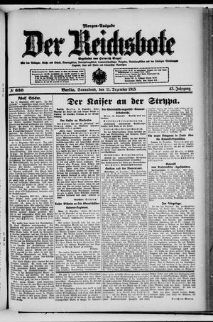 Der Reichsbote vom 11.12.1915