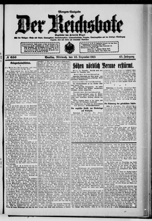 Der Reichsbote vom 22.12.1915