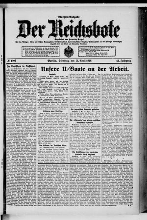 Der Reichsbote vom 11.04.1916