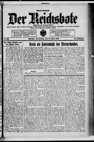 Der Reichsbote on Apr 13, 1916