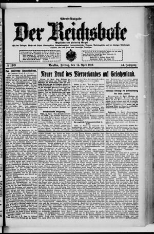 Der Reichsbote vom 14.04.1916