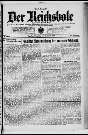 Der Reichsbote on Apr 18, 1916
