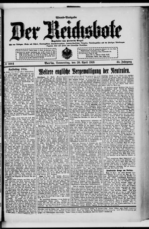 Der Reichsbote on Apr 20, 1916
