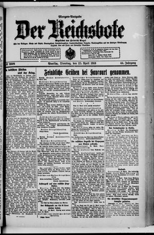 Der Reichsbote vom 25.04.1916
