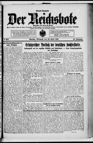 Der Reichsbote vom 26.04.1916