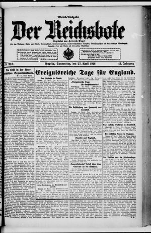 Der Reichsbote vom 27.04.1916