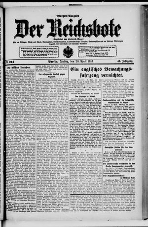 Der Reichsbote on Apr 28, 1916