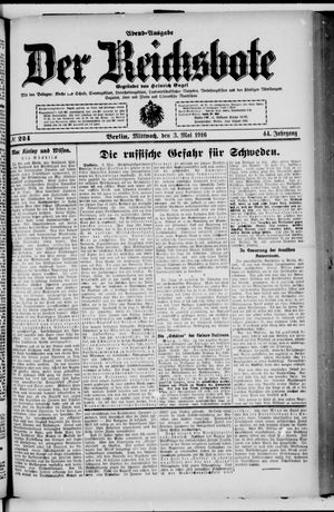 Der Reichsbote on May 3, 1916