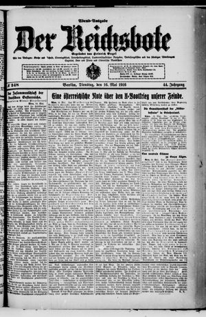 Der Reichsbote vom 16.05.1916