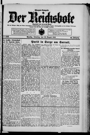 Der Reichsbote vom 22.08.1916