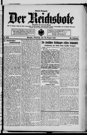 Der Reichsbote vom 30.08.1916