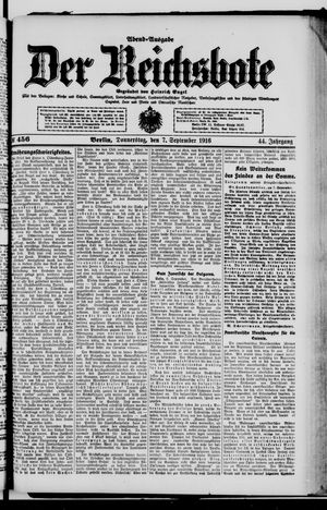 Der Reichsbote vom 07.09.1916