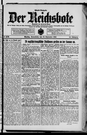 Der Reichsbote vom 16.09.1916