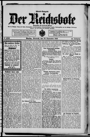 Der Reichsbote vom 20.09.1916