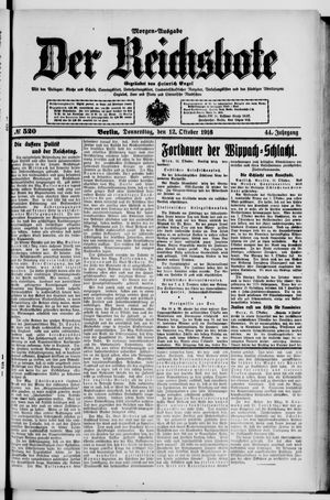 Der Reichsbote vom 12.10.1916