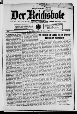 Der Reichsbote vom 02.01.1917