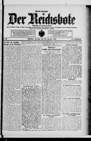 Der Reichsbote on Jan 12, 1917