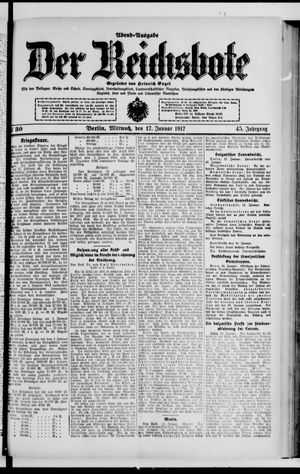 Der Reichsbote on Jan 17, 1917