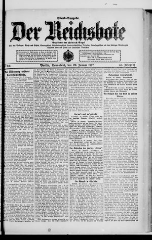 Der Reichsbote on Jan 20, 1917