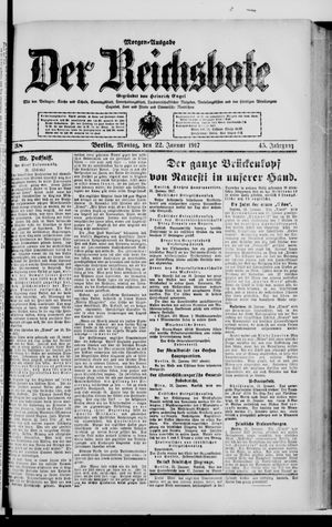 Der Reichsbote vom 22.01.1917