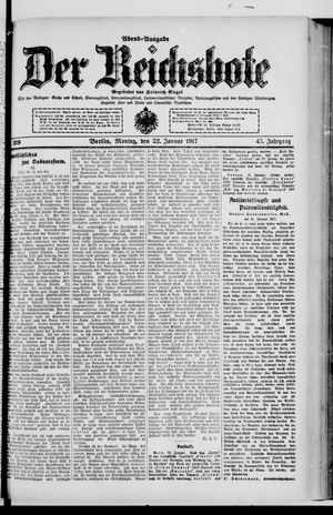 Der Reichsbote vom 22.01.1917