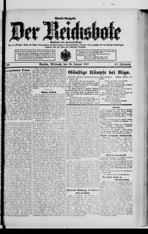 Der Reichsbote on Jan 24, 1917