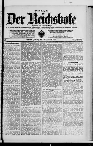 Der Reichsbote vom 26.01.1917