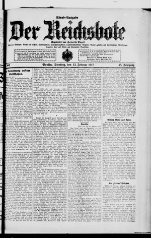 Der Reichsbote vom 13.02.1917
