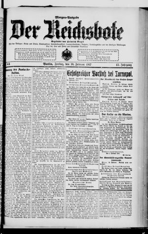 Der Reichsbote on Feb 16, 1917