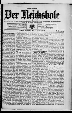 Der Reichsbote vom 17.02.1917