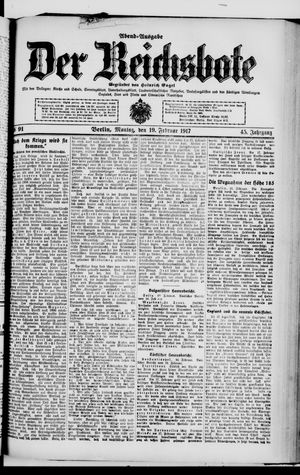 Der Reichsbote vom 19.02.1917