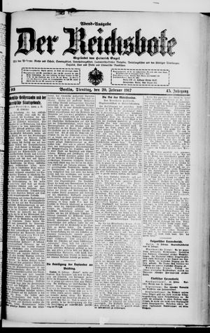 Der Reichsbote vom 20.02.1917
