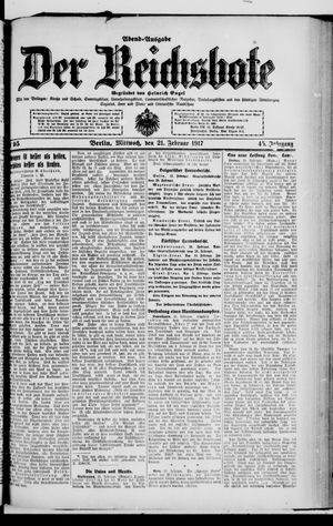 Der Reichsbote vom 21.02.1917