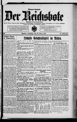 Der Reichsbote on Mar 13, 1917