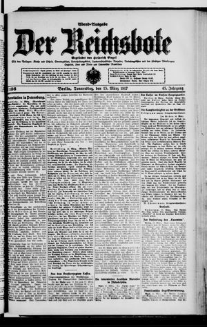 Der Reichsbote on Mar 15, 1917