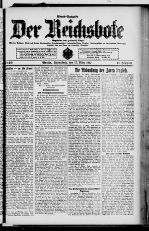 Der Reichsbote vom 17.03.1917