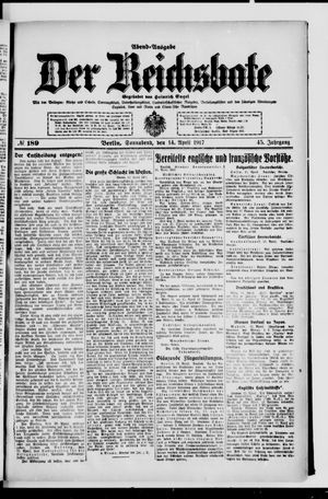 Der Reichsbote vom 14.04.1917