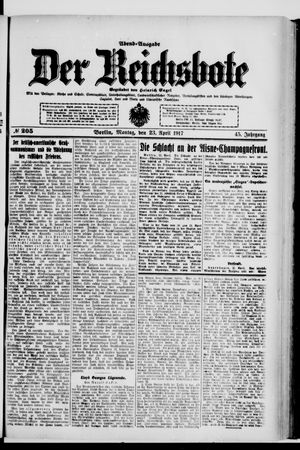 Der Reichsbote vom 23.04.1917