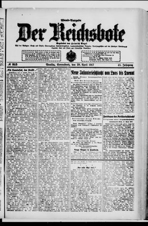 Der Reichsbote vom 28.04.1917