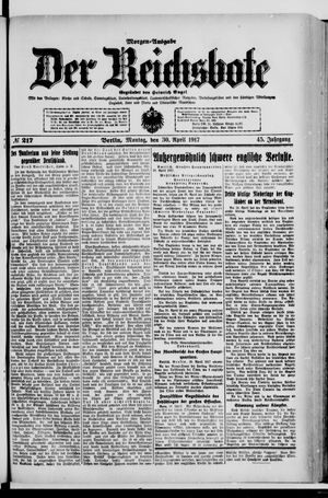 Der Reichsbote vom 30.04.1917