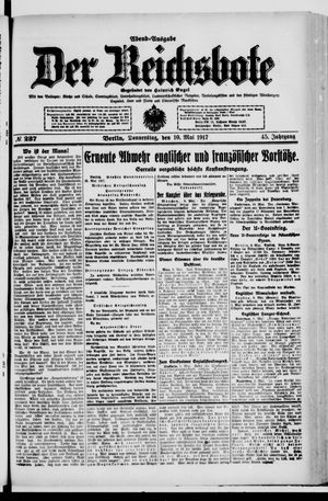 Der Reichsbote vom 10.05.1917