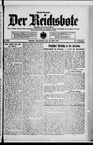 Der Reichsbote vom 12.05.1917