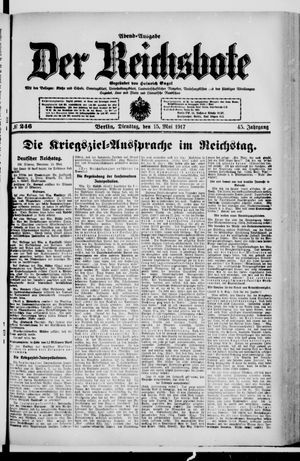 Der Reichsbote vom 15.05.1917