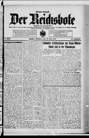 Der Reichsbote on May 16, 1917