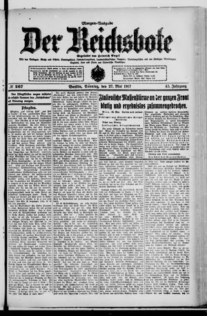 Der Reichsbote vom 27.05.1917