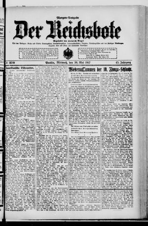 Der Reichsbote vom 30.05.1917