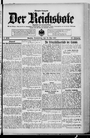 Der Reichsbote vom 31.05.1917